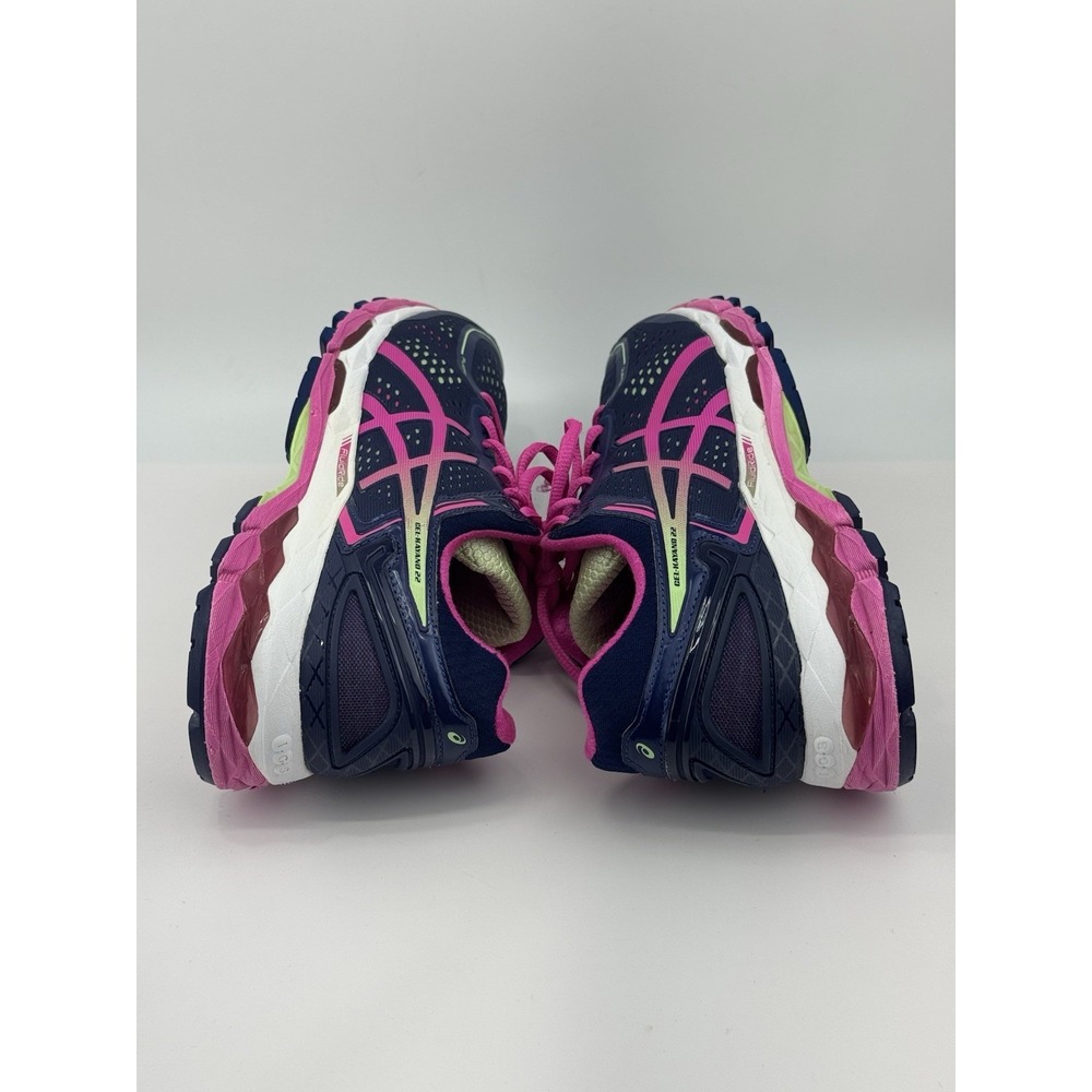 ASICS GEL-Kayano 22 Navy Pink Athletic Sneakers Knit Low Top T598N (D) Size 9 - Picture 4 of 10